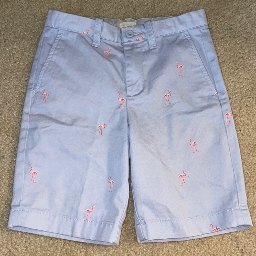 🦩Crew cuts light blue flamingo shorts